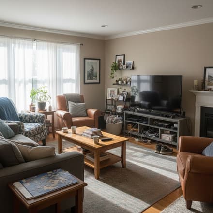 Before: Modern Minimalist Living Room Design