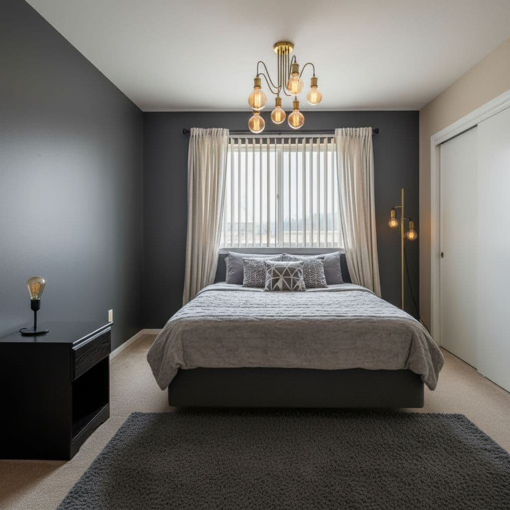 Bedroom after makeover mode AI transformation