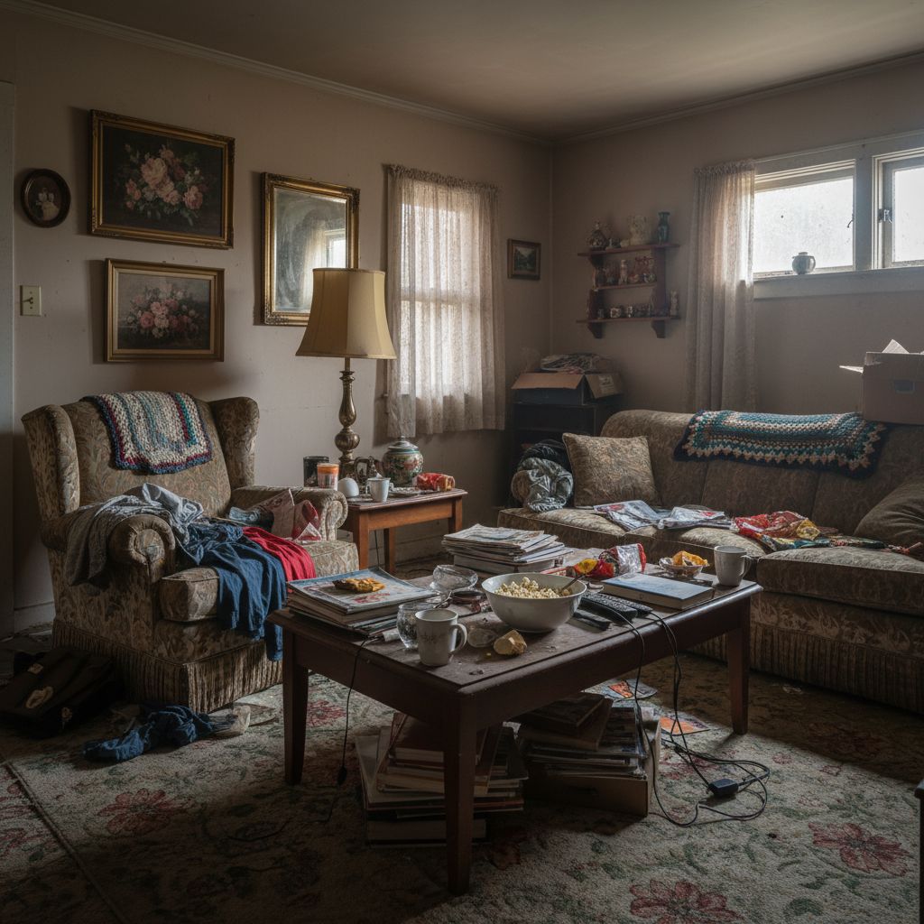 Living room before transformation