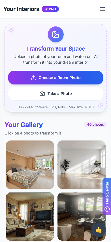 Snap & Upload Your Room ๐ธ demonstration