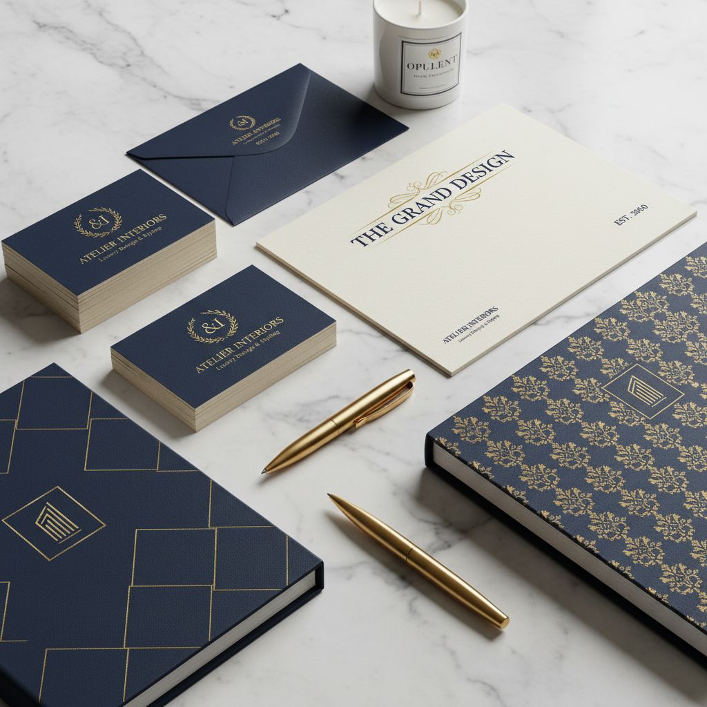 Classic elegant interior design logo examples