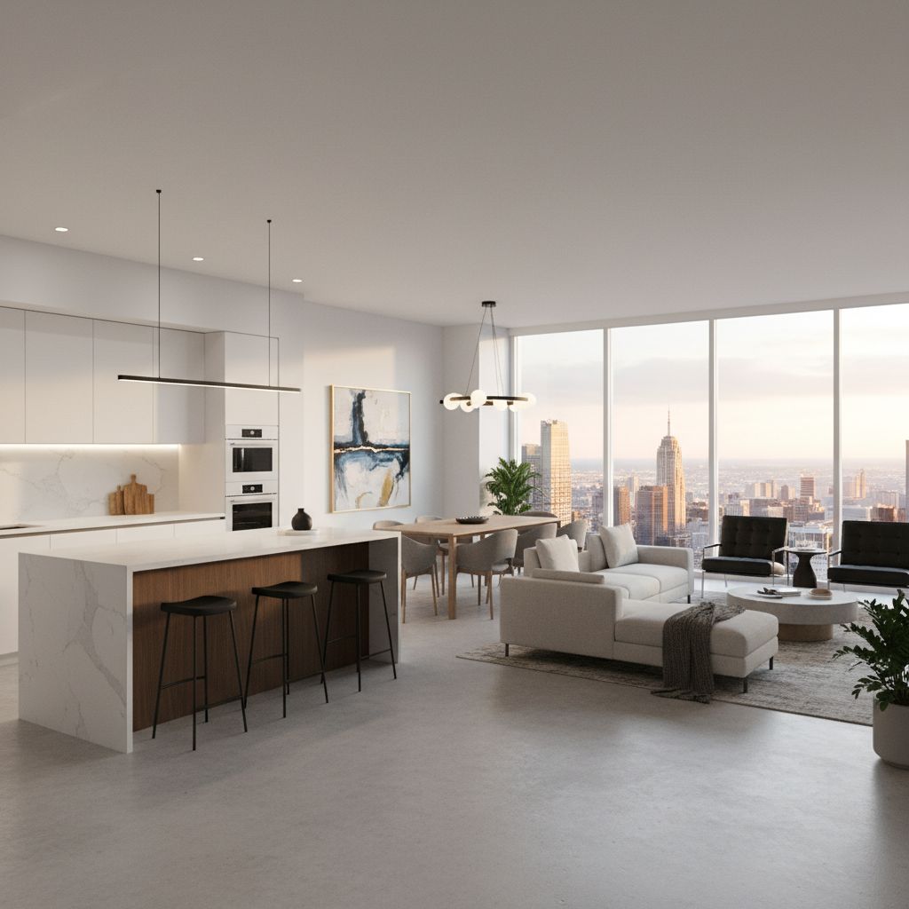 Modern design principles demonstrated in interior spaces