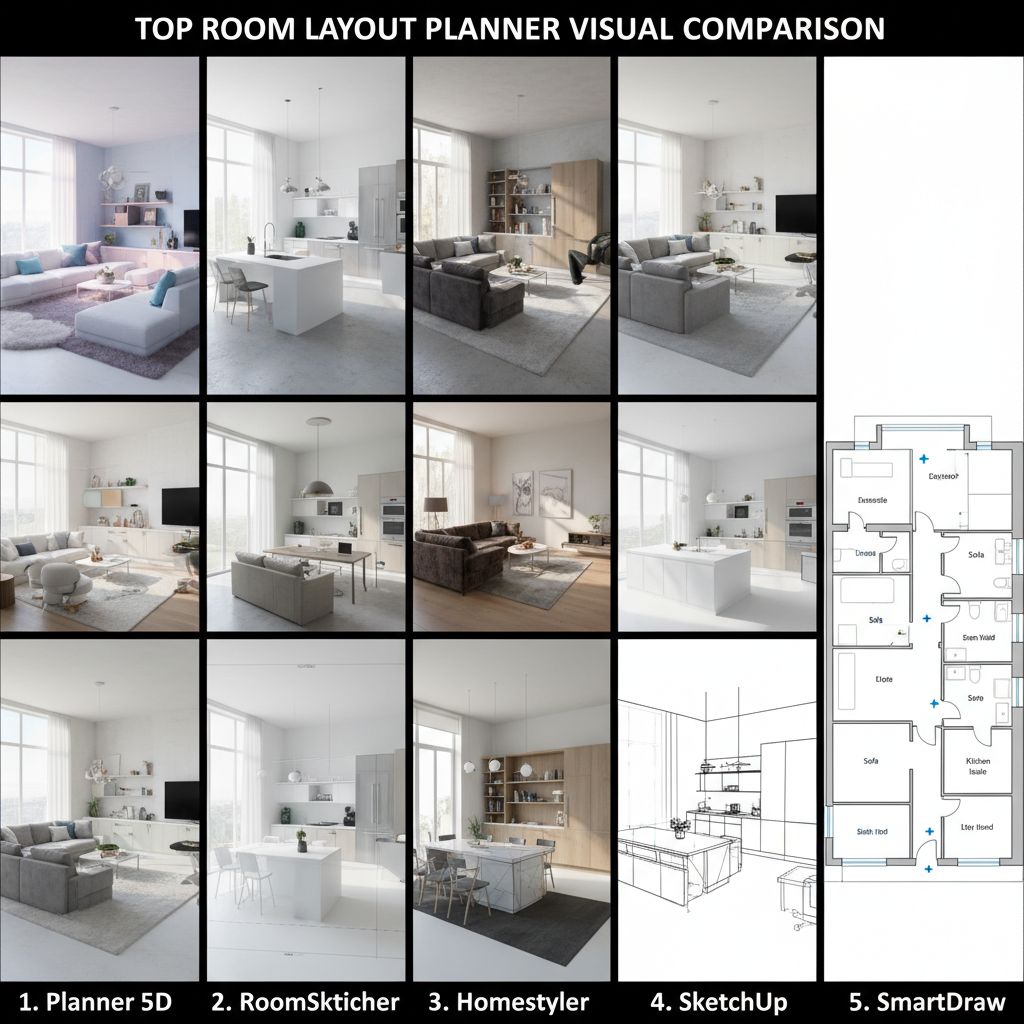 Comparison of top room layout planner tools