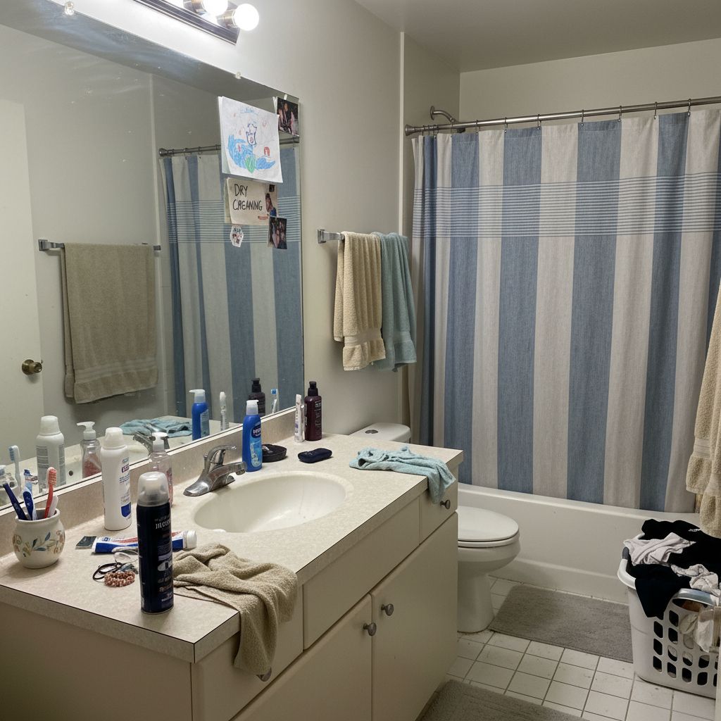 Bathroom before Art Deco interior design transformation