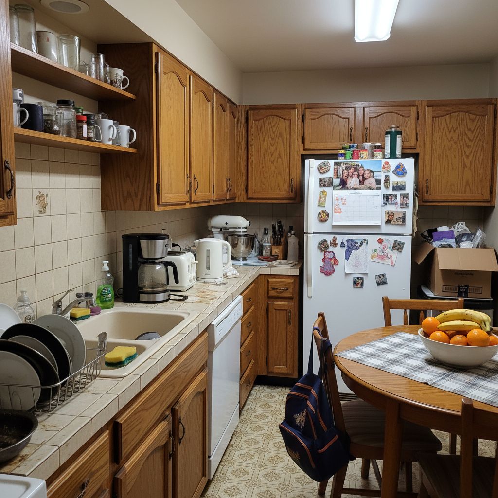 Kitchen before Art Deco interior design transformation
