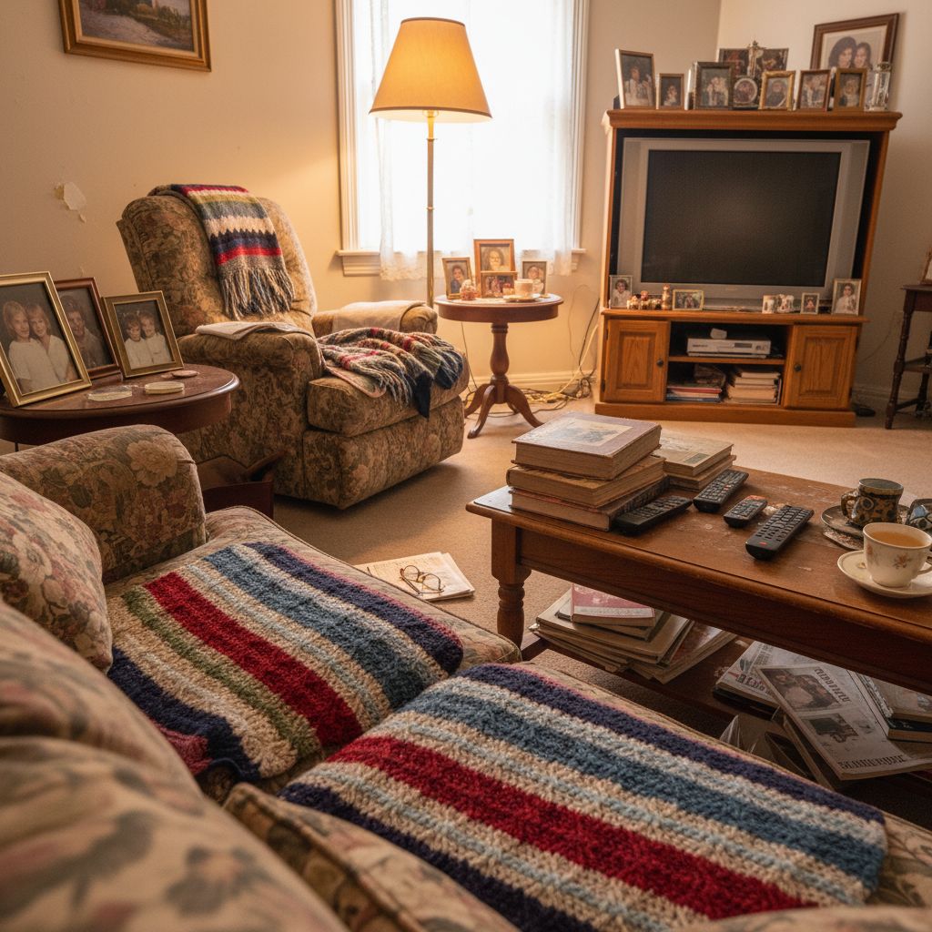 Living room before Art Deco interior design transformation