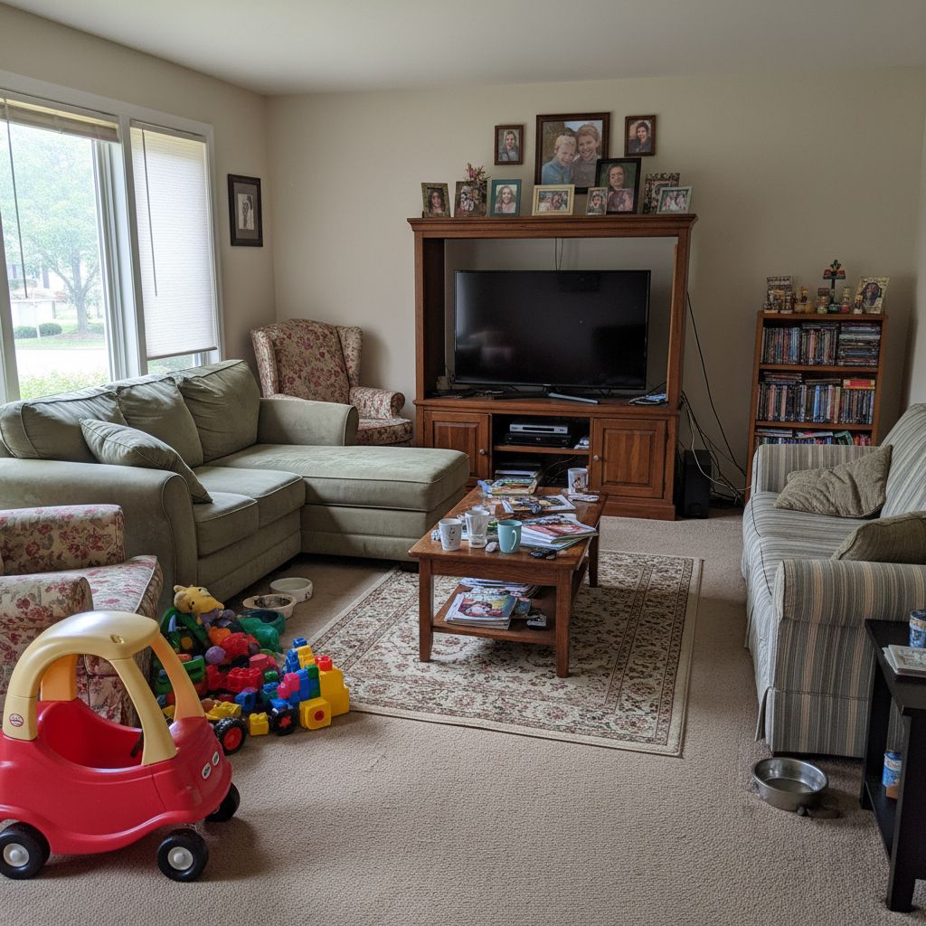 Small living room before Art Deco interior design