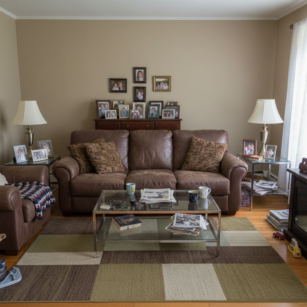 Elegant living room before Art Deco interior design