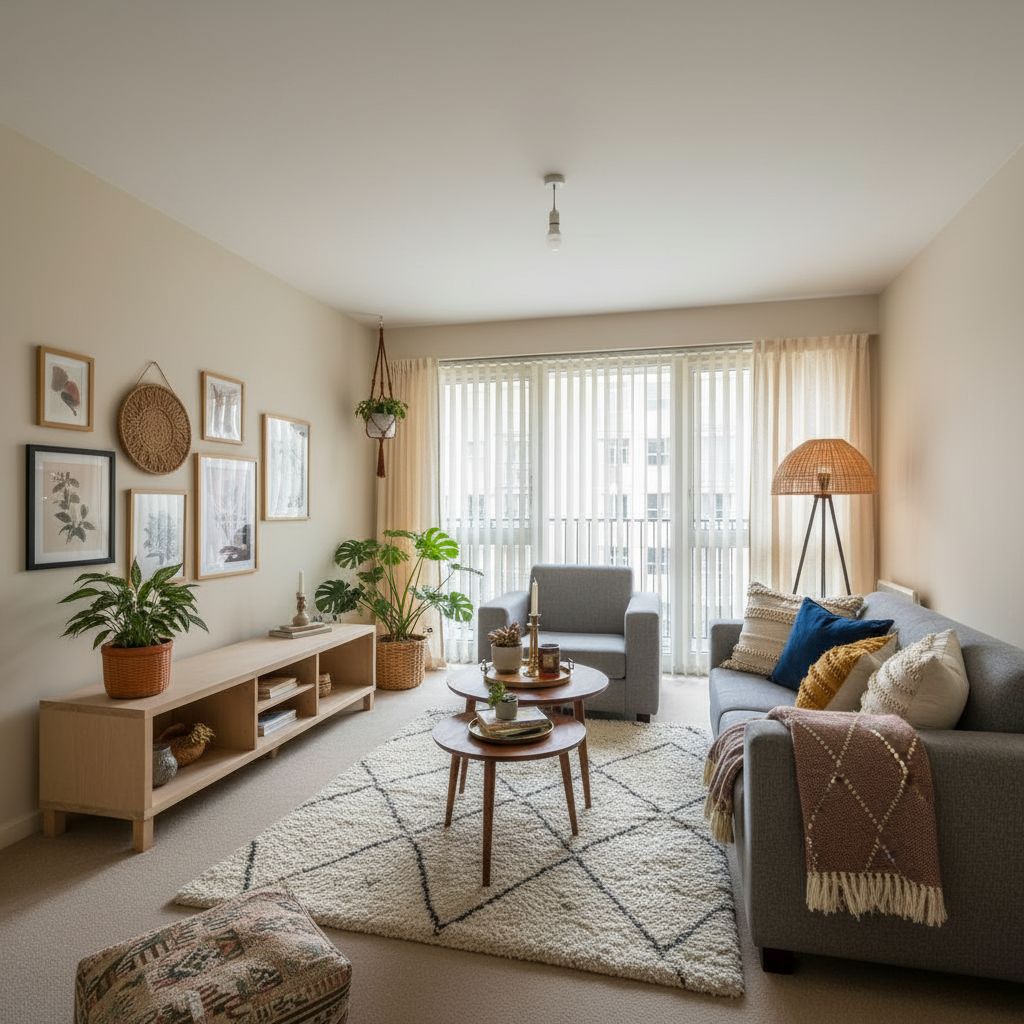 Before and after contemporary interior design transformation with Decoratly