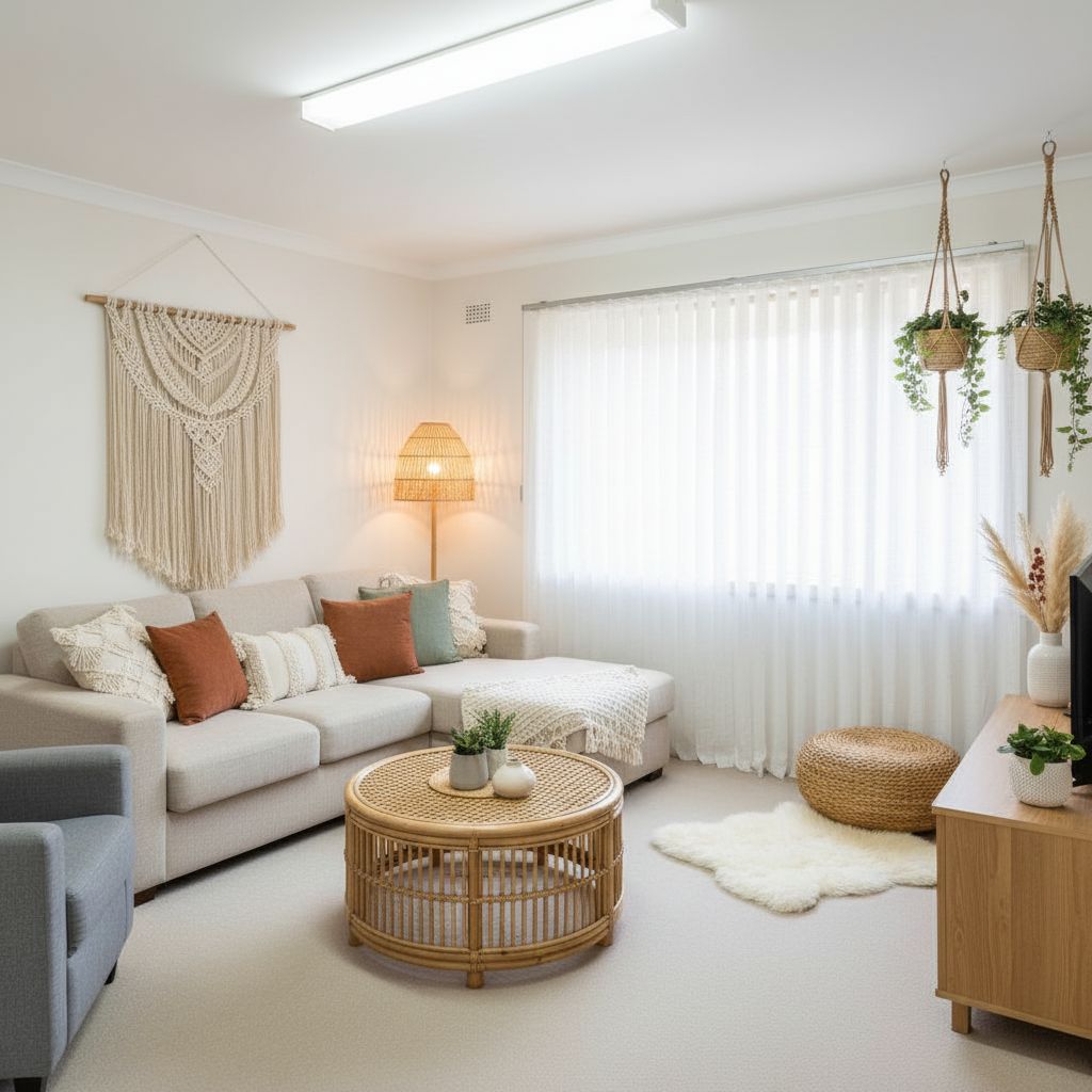 Before and after contemporary interior design transformation with Decoratly