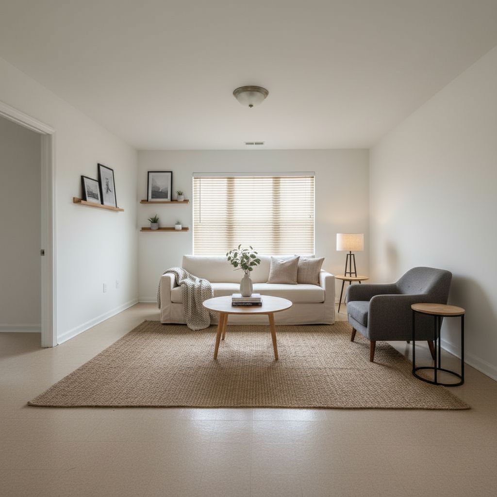 Before and after contemporary interior design transformation with Decoratly