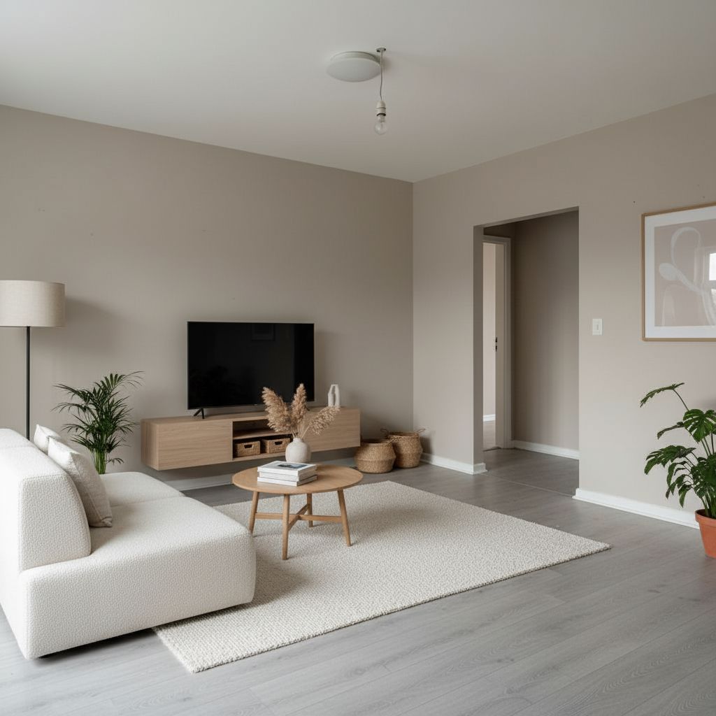 Before and after contemporary interior design transformation with Decoratly