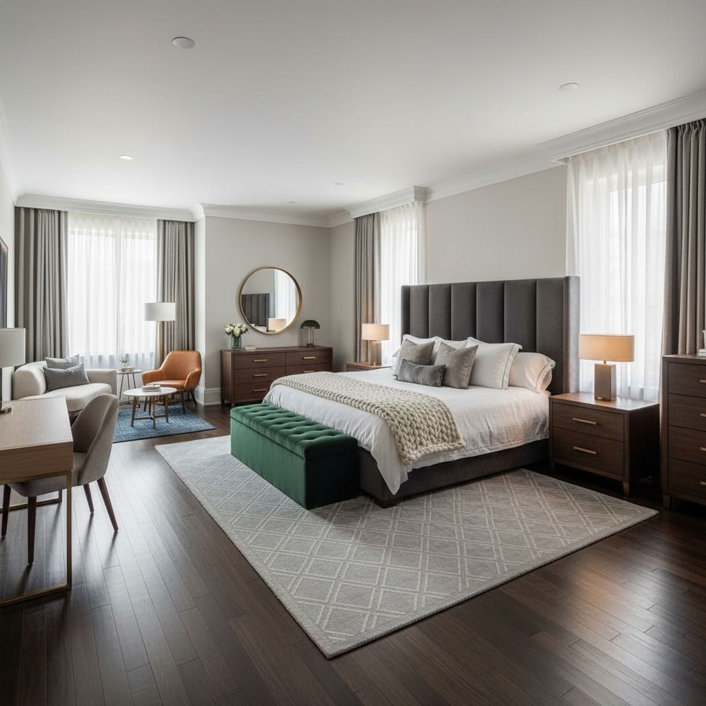 Master Suite (16x20 ft) bedroom layout diagram