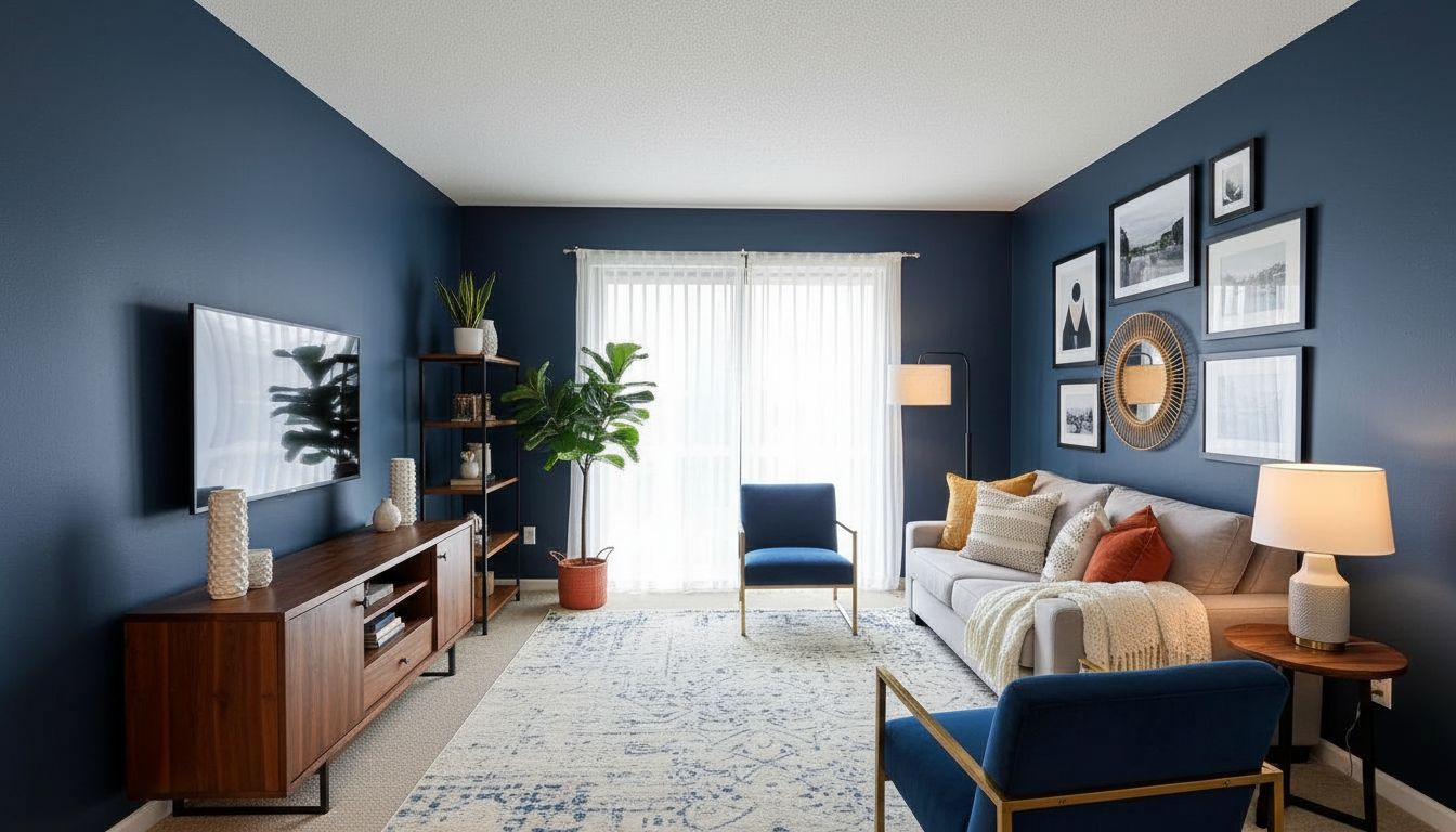 Room after AI decorating app transformation showing modern design